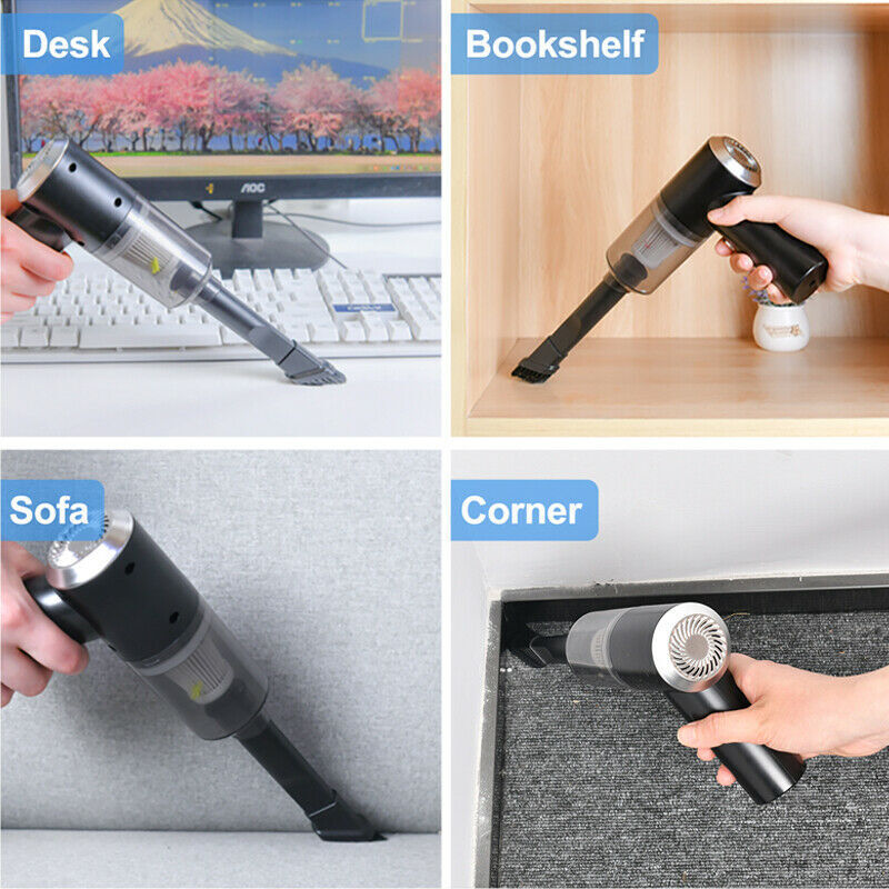 Portable Handheld Car Vacuum Cleaner, High-Power Cordless Design for Car, Sofa, Desk & Small Spaces