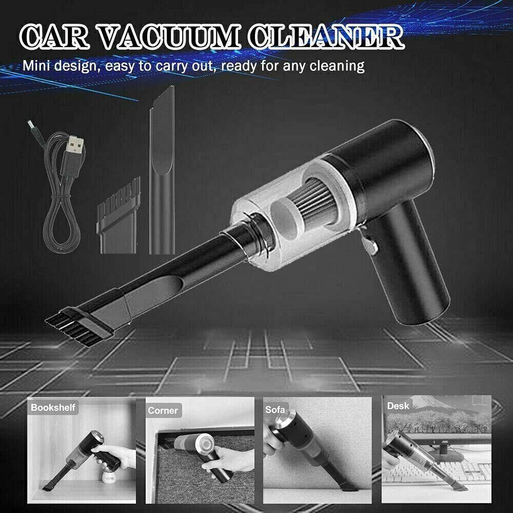 Portable Handheld Car Vacuum Cleaner, High-Power Cordless Design for Car, Sofa, Desk & Small Spaces