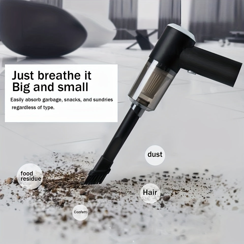 Portable Handheld Car Vacuum Cleaner, High-Power Cordless Design for Car, Sofa, Desk & Small Spaces