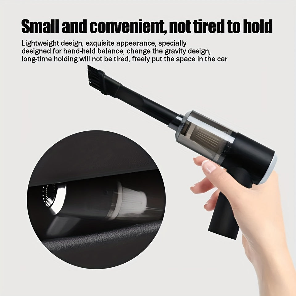 Portable Handheld Car Vacuum Cleaner, High-Power Cordless Design for Car, Sofa, Desk & Small Spaces