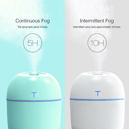 Mini USB Air Humidifier, Ultrasonic Essential Oil Diffuser & Purifier for Home and Car