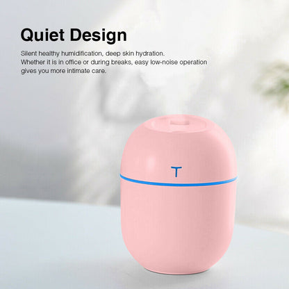 Mini USB Air Humidifier, Ultrasonic Essential Oil Diffuser & Purifier for Home and Car