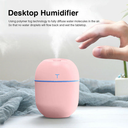 Mini USB Air Humidifier, Ultrasonic Essential Oil Diffuser & Purifier for Home and Car