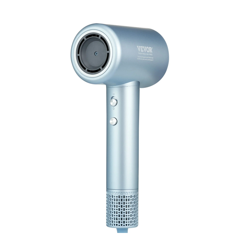 Vevor High-Speed Hair Dryer, 105,000RPM Brushless Motor, 4 Temps, LCD Display, Diffuser & Nozzle