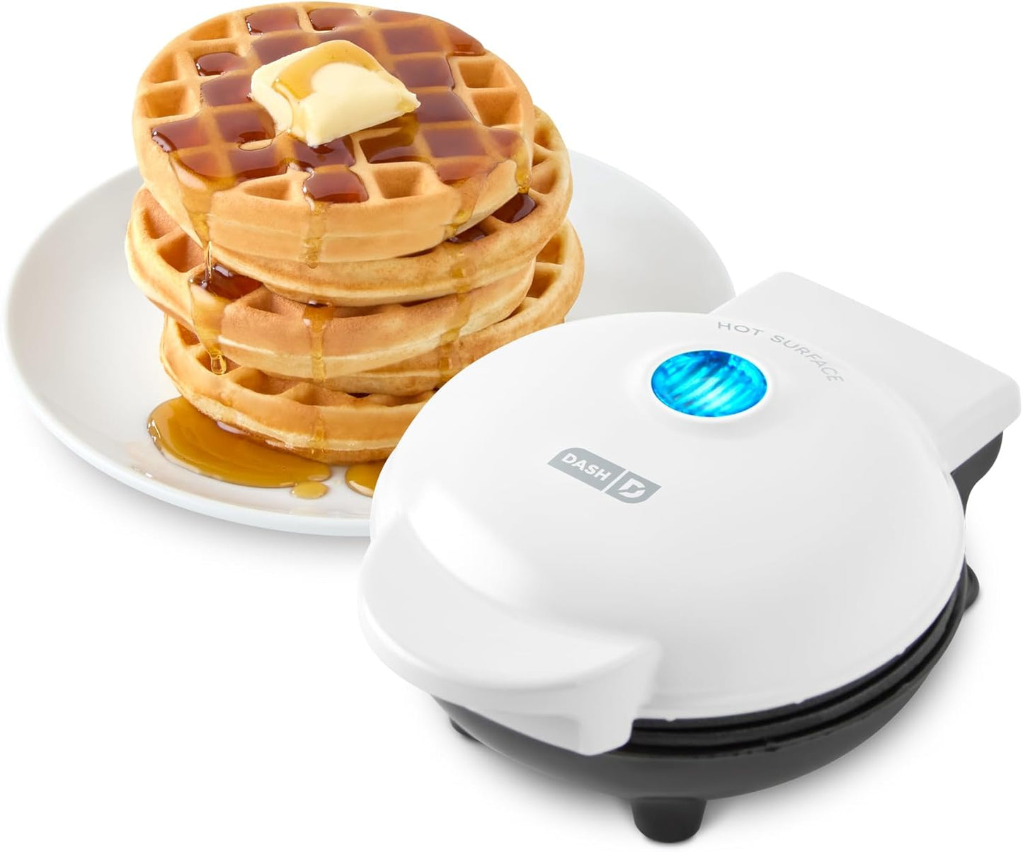 Mini Waffle Maker, 4” Nonstick Waffle Iron with Quick Heat-Up, Perfect for Kids & Families