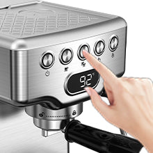 Geek Chef 20-Bar Espresso Machine with Milk Frother, 1.8L Tank, Stainless Steel for Home Use