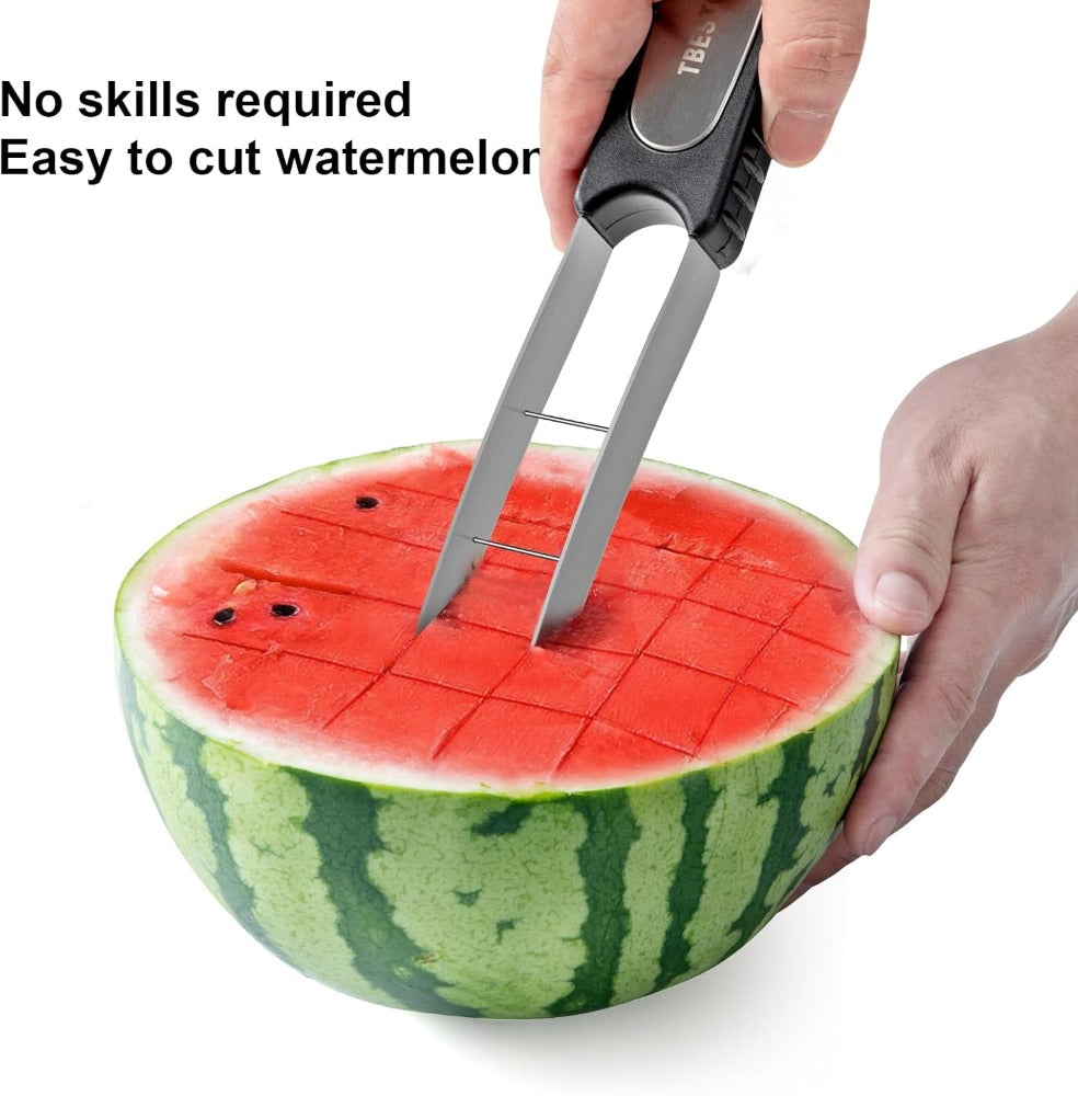 Stainless Steel Watermelon Slicer, Reusable Kitchen Tool for Cutting Watermelon & Other Fruits