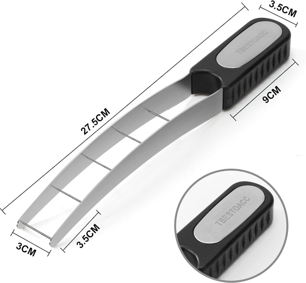 Stainless Steel Watermelon Slicer, Reusable Kitchen Tool for Cutting Watermelon & Other Fruits