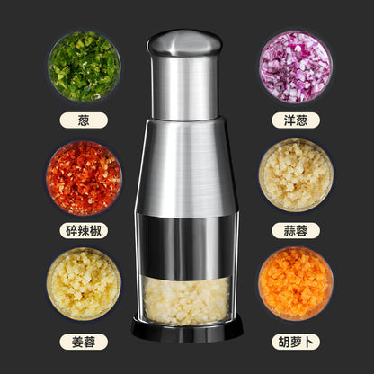 Garlic Crusher & Onion Chopper, Multi-Vegetable Squeezer Press Machine Kitchen Gadget