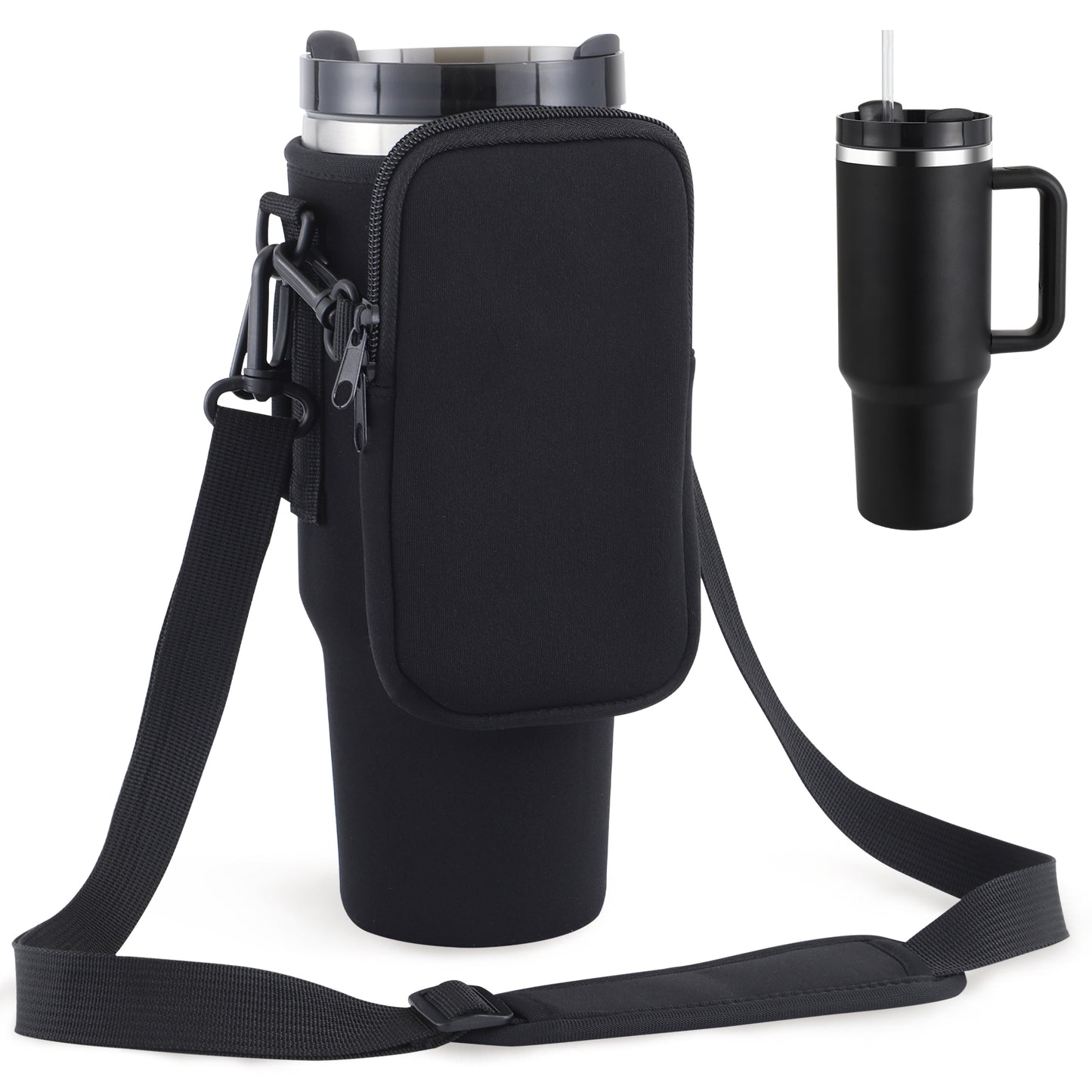 Leather Car Cup Holder, Multifunctional Organizer for Drinks, Phones & Accessories